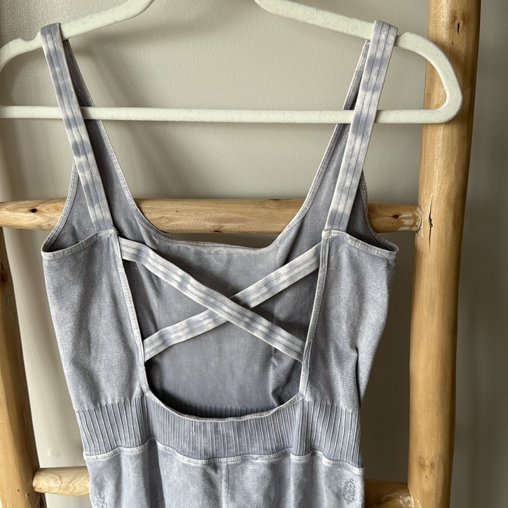 FP Movement by Free People Good Karma Onesie One Piece Jumpsuit in Ice Gray M/L - Picture 9 of 14